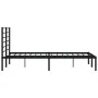 Bed frame with black metal headboard 120x200 cm by vidaXL, Beds and slatted bases - Ref: Foro24-352317, Price: 92,67 €, Disco...