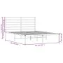 Bed frame with black metal headboard 120x200 cm by vidaXL, Beds and slatted bases - Ref: Foro24-352317, Price: 92,67 €, Disco...