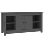 Mueble de TV de madera maciza de pino gris 103x36,5x52 cm en Muebles TV | Comprar online en Foru.es
