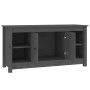 Mueble de TV de madera maciza de pino gris 103x36,5x52 cm en Muebles TV | Comprar online en Foru.es