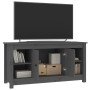 Mueble de TV de madera maciza de pino gris 103x36,5x52 cm en Muebles TV | Comprar online en Foru.es