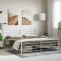Estructura cama metal con cabecero y estribo blanco 200x200 cm de vidaXL, Camas y somieres - Ref: Foro24-352393, Precio: 125,...