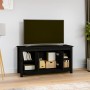 Mueble de TV de madera maciza de pino negro 103x36,5x52 cm en Muebles TV | Comprar online en Foru.es