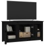 Mueble de TV de madera maciza de pino negro 103x36,5x52 cm en Muebles TV | Comprar online en Foru.es