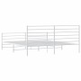 Estructura cama metal con cabecero y estribo blanco 200x200 cm de vidaXL, Camas y somieres - Ref: Foro24-352393, Precio: 125,...