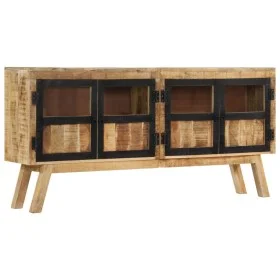 Aparador de madera maciza de mango marrón y negro 160x30x76 cm de vidaXL, Aparadores - Ref: Foro24-353306, Precio: 474,57 €, ...