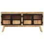 Aparador de madera maciza de mango marrón y negro 160x30x76 cm de vidaXL, Aparadores - Ref: Foro24-353306, Precio: 482,05 €, ...