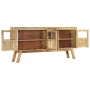 Aparador de madera maciza de mango marrón y negro 160x30x76 cm de vidaXL, Aparadores - Ref: Foro24-353306, Precio: 482,05 €, ...