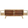 Aparador de madera maciza de mango marrón y negro 160x30x76 cm de vidaXL, Aparadores - Ref: Foro24-353306, Precio: 482,05 €, ...