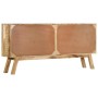 Aparador de madera maciza de mango marrón y negro 160x30x76 cm de vidaXL, Aparadores - Ref: Foro24-353306, Precio: 482,05 €, ...