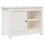 Mueble para TV de madera maciza de pino blanco 70x36,5x52 cm en Muebles TV | Comprar online en Foru.es