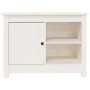 Mueble para TV de madera maciza de pino blanco 70x36,5x52 cm en Muebles TV | Comprar online en Foru.es