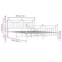 Metal bed frame with headboard and footboard white 183x213 cm by vidaXL, Beds and slatted bases - Ref: Foro24-353609, Price: ...