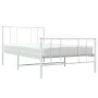 Metal bed frame with headboard and footboard white 80x200 cm by vidaXL, Beds and slatted bases - Ref: Foro24-352538, Price: 6...