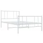 Metal bed frame with headboard and footboard white 80x200 cm by vidaXL, Beds and slatted bases - Ref: Foro24-352538, Price: 6...