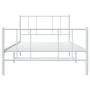 Metal bed frame with headboard and footboard white 80x200 cm by vidaXL, Beds and slatted bases - Ref: Foro24-352538, Price: 6...