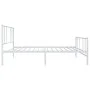 Metal bed frame with headboard and footboard white 80x200 cm by vidaXL, Beds and slatted bases - Ref: Foro24-352538, Price: 6...