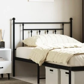 Kopfteil aus schwarzem Metall, 107 cm von vidaXL, Kopf- und Fußteile - Ref: Foro24-353567, Preis: 32,33 €, Rabatt: %