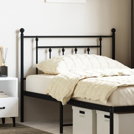 Cabecero de metal negro 107 cm de vidaXL, Cabeceros y pies de cama - Ref: Foro24-353567, Precio: 33,00 €, Descuento: %