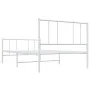Metal bed frame with headboard and footboard white 80x200 cm by vidaXL, Beds and slatted bases - Ref: Foro24-352538, Price: 6...