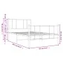 Metal bed frame with headboard and footboard white 80x200 cm by vidaXL, Beds and slatted bases - Ref: Foro24-352538, Price: 6...