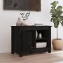 Mueble de TV de madera maciza de pino negro 70x36,5x52 cm en Muebles TV | Comprar online en Foru.es