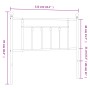 Cabecero de metal negro 107 cm de vidaXL, Cabeceros y pies de cama - Ref: Foro24-353567, Precio: 33,00 €, Descuento: %