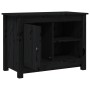 Mueble de TV de madera maciza de pino negro 70x36,5x52 cm en Muebles TV | Comprar online en Foru.es