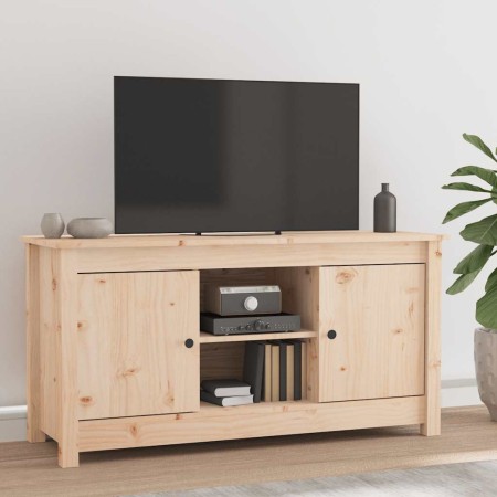 Mueble de TV de madera maciza de pino 103x36,5x52 cm en Muebles TV | Comprar online en Foru.es