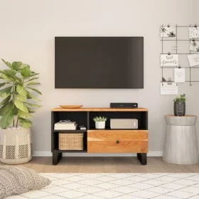 Mueble de TV madera acacia y madera de ingeniería 80x33x46 cm de vidaXL, Muebles TV - Ref: Foro24-351975, Precio: 78,98 €, De...