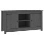 Mueble de TV de madera maciza de pino gris 103x36,5x52 cm en Muebles TV | Comprar online en Foru.es