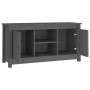 Mueble de TV de madera maciza de pino gris 103x36,5x52 cm en Muebles TV | Comprar online en Foru.es