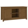 Mueble de TV madera maciza de pino marrón miel 103x36,5x52 cm en Muebles TV | Comprar online en Foru.es