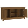 Mueble de TV madera maciza de pino marrón miel 103x36,5x52 cm en Muebles TV | Comprar online en Foru.es