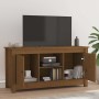 Mueble de TV madera maciza de pino marrón miel 103x36,5x52 cm en Muebles TV | Comprar online en Foru.es