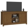 Mueble de TV madera maciza de pino marrón miel 103x36,5x52 cm en Muebles TV | Comprar online en Foru.es