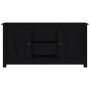 Mueble de TV de madera maciza de pino negro 103x36,5x52 cm en Muebles TV | Comprar online en Foru.es