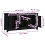 Mueble de TV de madera maciza de pino negro 103x36,5x52 cm en Muebles TV | Comprar online en Foru.es
