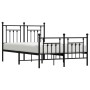 Estructura de cama con cabecero y pie metal negro 120x190 cm de vidaXL, Camas y somieres - Ref: Foro24-353552, Precio: 126,52...