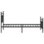 Estructura de cama con cabecero y estribo metal negro 90x200 cm de vidaXL, Camas y somieres - Ref: Foro24-353548, Precio: 91,...