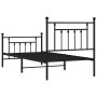 Estructura de cama con cabecero y estribo metal negro 90x200 cm de vidaXL, Camas y somieres - Ref: Foro24-353548, Precio: 91,...
