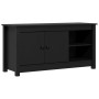 Mueble de TV de madera maciza de pino negro 103x36,5x52 cm en Muebles TV | Comprar online en Foru.es