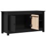 Mueble de TV de madera maciza de pino negro 103x36,5x52 cm en Muebles TV | Comprar online en Foru.es