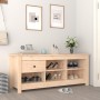 Mueble zapatero de madera maciza de pino 110x38x45,5 cm en Zapateros y organizadores de calzado | Comprar online en Foru.es