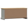 Banco zapatero VIGO madera maciza de pino gris 106x35x45 cm de vidaXL, Bancos para recibidores y almacenamiento - Ref: Foro24...