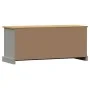 Banco zapatero VIGO madera maciza de pino gris 106x35x45 cm de vidaXL, Bancos para recibidores y almacenamiento - Ref: Foro24...