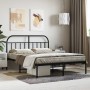 Estructura de cama con cabecero metal negro 140x200 cm de vidaXL, Camas y somieres - Ref: Foro24-353636, Precio: 144,40 €, De...