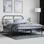 Estructura de cama con cabecero metal negro 140x200 cm de vidaXL, Camas y somieres - Ref: Foro24-353636, Precio: 144,40 €, De...