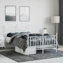 Estructura cama metal con cabecero y estribo blanco 120x200 cm de vidaXL, Camas y somieres - Ref: Foro24-353602, Precio: 128,...