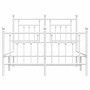 Estructura cama metal con cabecero y estribo blanco 120x200 cm de vidaXL, Camas y somieres - Ref: Foro24-353602, Precio: 128,...